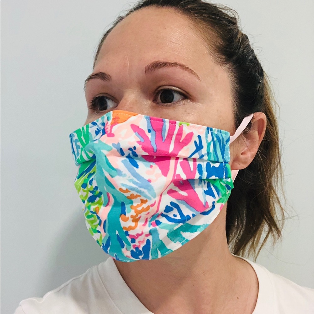 Lilly Pulitzer fabric reversible face mask